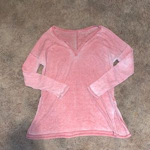 Distressed Pink American Eagle Top